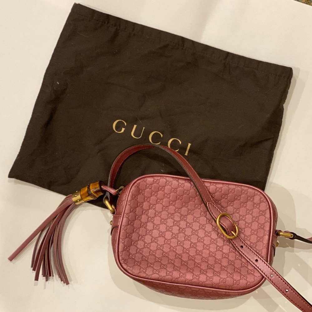 Gucci Pink Sunshine Microguccissima Disco Bag